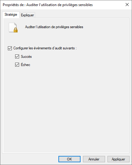 MMCGPO NEWOBJECT O WINDOWS AUDIT AVANCEE UTILISATION PRIVILEGES SENSIBLES SETTINGS.png