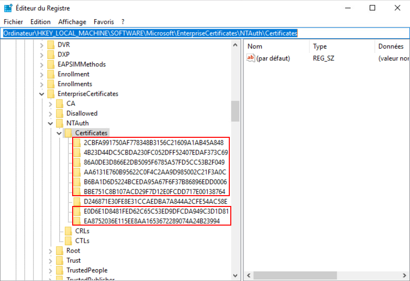 MMCREGEDIT HKLM SOFTWARE MICROSOFT ENTERPRISECERTIFICATE NTAUTH CERTIFICATES IGC.png