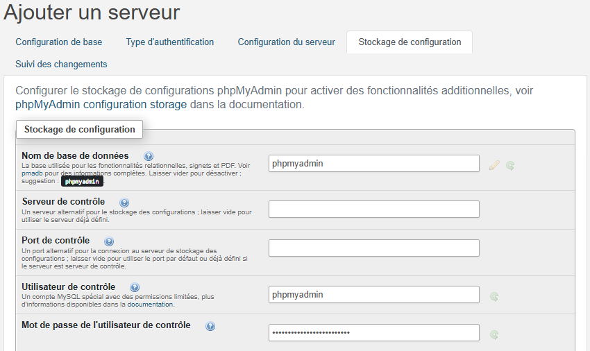 PHPMYADMIN STOCKAGE CONFIGURATION.png