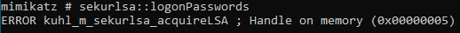 MIMIKATZ SEKURLSA LOGONPASSWORDS ADMINISTRATEUR LSA PROTECT.png