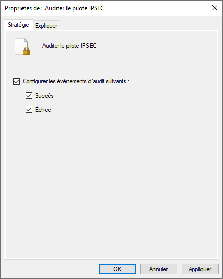 MMCGPO NEWOBJECT O WINDOWS AUDIT AVANCEE SYSTEME PILOTE IPSEC SETTINGS.png