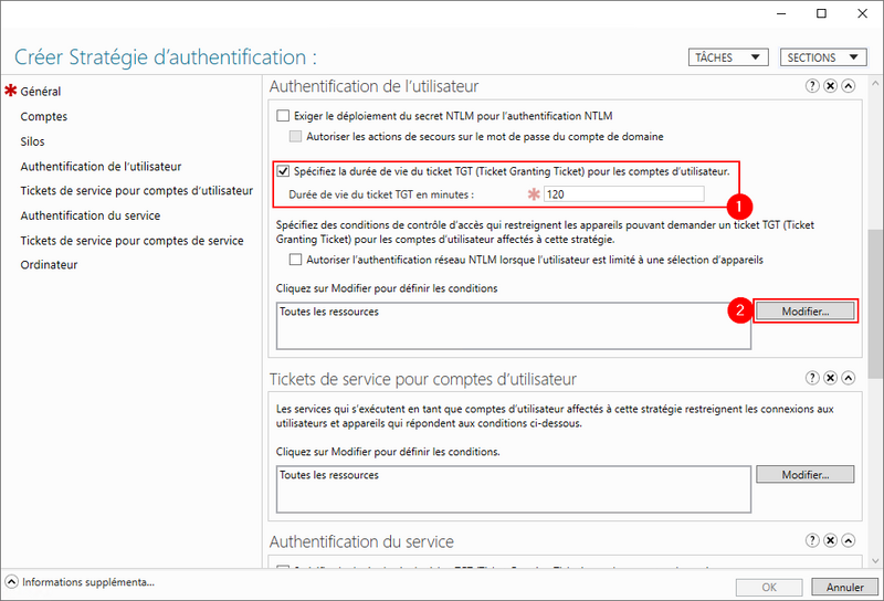Fichier:CAAD AUTHENTIFICATION POLICY FORCE-AUTH-KERBEROSARMORING AUTHENTIFICATION UTILISATEUR SETTINGS.png